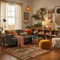 Living room decorated with Dariyaa Rug