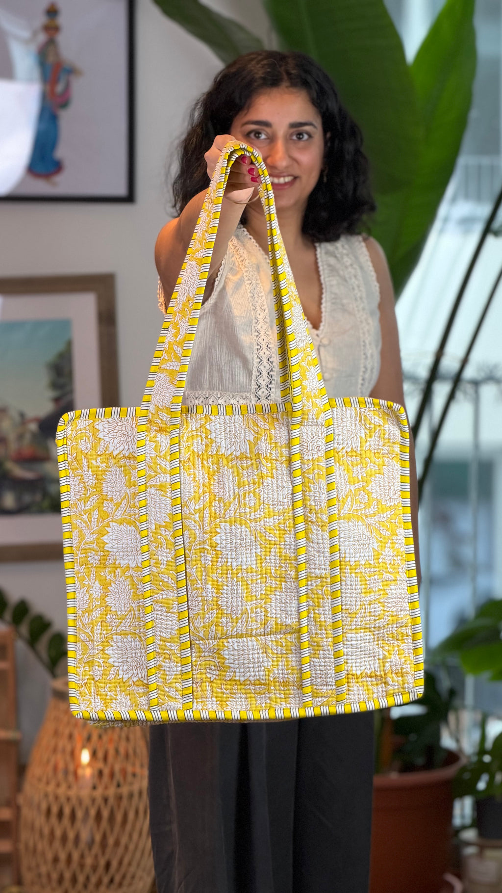 Yellow Blossom Tote Bag